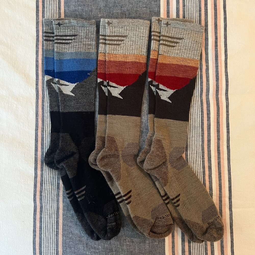 SockWell Men's Modern Mountain Graduated Compression Socks Size L/XL Like New!